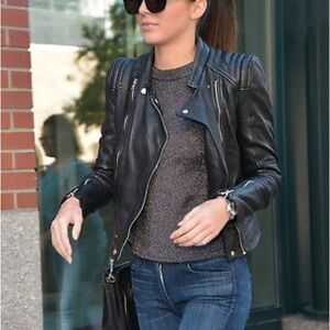 Zara Black Genuine Leather Jacket